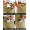 imageMAGCOMSEN Mens Hiking Pants Lightweight Quick Dry 7 Pockets Travel Pants for Men Water Resistant Ripstop Work FishingGreen Khaki