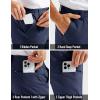 imageMAGCOMSEN Mens Hiking Pants Lightweight Quick Dry 7 Pockets Travel Pants for Men Water Resistant Ripstop Work FishingNavy Blue