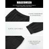 imageMAGCOMSEN Mens Joggers Sweatpants Quick Dry Running Pants with Pockets Summer Lightweight Athletic Workout PantsBlack