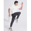 imageMAGCOMSEN Mens Joggers Sweatpants Quick Dry Running Pants with Pockets Summer Lightweight Athletic Workout PantsDark Grey