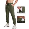 imageMAGCOMSEN Mens Joggers with Zipper Pockets Lightweight Hiking Sweatpants Athletic Pants for Men Running Workout Traning GymArmy Green