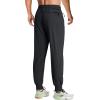 imageMAGCOMSEN Mens Joggers with Zipper Pockets Lightweight Hiking Sweatpants Athletic Pants for Men Running Workout Traning GymBlack
