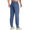 imageMAGCOMSEN Mens Joggers with Zipper Pockets Lightweight Hiking Sweatpants Athletic Pants for Men Running Workout Traning GymBlue Grey