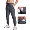 imageMAGCOMSEN Mens Joggers with Zipper Pockets Lightweight Hiking Sweatpants Athletic Pants for Men Running Workout Traning GymDark Grey