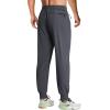 imageMAGCOMSEN Mens Joggers with Zipper Pockets Lightweight Hiking Sweatpants Athletic Pants for Men Running Workout Traning GymDark Grey