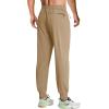 imageMAGCOMSEN Mens Joggers with Zipper Pockets Lightweight Hiking Sweatpants Athletic Pants for Men Running Workout Traning GymKhaki