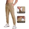 imageMAGCOMSEN Mens Joggers with Zipper Pockets Lightweight Hiking Sweatpants Athletic Pants for Men Running Workout Traning GymKhaki