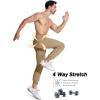 imageMAGCOMSEN Mens Joggers with Zipper Pockets Lightweight Hiking Sweatpants Athletic Pants for Men Running Workout Traning GymKhaki