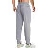 imageMAGCOMSEN Mens Joggers with Zipper Pockets Lightweight Hiking Sweatpants Athletic Pants for Men Running Workout Traning GymLight Grey