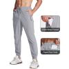 imageMAGCOMSEN Mens Joggers with Zipper Pockets Lightweight Hiking Sweatpants Athletic Pants for Men Running Workout Traning GymLight Grey