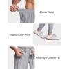 imageMAGCOMSEN Mens Joggers with Zipper Pockets Lightweight Hiking Sweatpants Athletic Pants for Men Running Workout Traning GymLight Grey