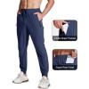 imageMAGCOMSEN Mens Joggers with Zipper Pockets Lightweight Hiking Sweatpants Athletic Pants for Men Running Workout Traning GymNavy