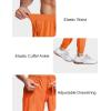 imageMAGCOMSEN Mens Joggers with Zipper Pockets Lightweight Hiking Sweatpants Athletic Pants for Men Running Workout Traning GymOrange