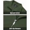 imageMAGCOMSEN Mens Lightweight Bomber Jacket Windproof Water Resistant Zip Up Coat Stand Up Collar Windbreaker with 3 PocketsArmy Green