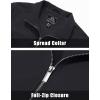 imageMAGCOMSEN Mens Lightweight Bomber Jacket Windproof Water Resistant Zip Up Coat Stand Up Collar Windbreaker with 3 PocketsBlack