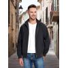 imageMAGCOMSEN Mens Lightweight Bomber Jacket Windproof Water Resistant Zip Up Coat Stand Up Collar Windbreaker with 3 PocketsBlack