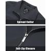 imageMAGCOMSEN Mens Lightweight Bomber Jacket Windproof Water Resistant Zip Up Coat Stand Up Collar Windbreaker with 3 PocketsDark Grey