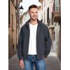 imageMAGCOMSEN Mens Lightweight Bomber Jacket Windproof Water Resistant Zip Up Coat Stand Up Collar Windbreaker with 3 PocketsDark Grey