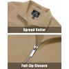 imageMAGCOMSEN Mens Lightweight Bomber Jacket Windproof Water Resistant Zip Up Coat Stand Up Collar Windbreaker with 3 PocketsKhaki