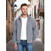 imageMAGCOMSEN Mens Lightweight Bomber Jacket Windproof Water Resistant Zip Up Coat Stand Up Collar Windbreaker with 3 PocketsLight Grey