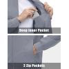 imageMAGCOMSEN Mens Lightweight Bomber Jacket Windproof Water Resistant Zip Up Coat Stand Up Collar Windbreaker with 3 PocketsLight Grey
