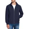 imageMAGCOMSEN Mens Lightweight Bomber Jacket Windproof Water Resistant Zip Up Coat Stand Up Collar Windbreaker with 3 PocketsNavy