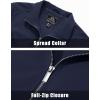 imageMAGCOMSEN Mens Lightweight Bomber Jacket Windproof Water Resistant Zip Up Coat Stand Up Collar Windbreaker with 3 PocketsNavy