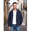 imageMAGCOMSEN Mens Lightweight Bomber Jacket Windproof Water Resistant Zip Up Coat Stand Up Collar Windbreaker with 3 PocketsNavy