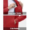imageMAGCOMSEN Mens Lightweight Bomber Jacket Windproof Water Resistant Zip Up Coat Stand Up Collar Windbreaker with 3 PocketsOrange Red
