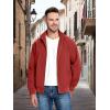 imageMAGCOMSEN Mens Lightweight Bomber Jacket Windproof Water Resistant Zip Up Coat Stand Up Collar Windbreaker with 3 PocketsOrange Red
