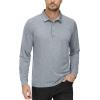 imageMAGCOMSEN Mens Long Sleeve Golf Polo Shirts Collared Athletic Quick Dry Lightweight Work Shirts
