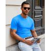 imageMAGCOMSEN Mens Pocket T Shirts Short Sleeve Cotton Moisture Wicking Plain Tshirts Casual Lightweight Summer Basic TeesBluecotton