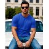 imageMAGCOMSEN Mens Pocket T Shirts Short Sleeve Cotton Moisture Wicking Plain Tshirts Casual Lightweight Summer Basic TeesBright Bluecotton
