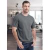 imageMAGCOMSEN Mens Pocket T Shirts Short Sleeve Cotton Moisture Wicking Plain Tshirts Casual Lightweight Summer Basic TeesDark Greycotton Blend