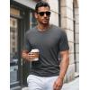 imageMAGCOMSEN Mens Pocket T Shirts Short Sleeve Cotton Moisture Wicking Plain Tshirts Casual Lightweight Summer Basic TeesDark Greycotton Blend