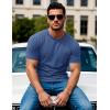 imageMAGCOMSEN Mens Pocket T Shirts Short Sleeve Cotton Moisture Wicking Plain Tshirts Casual Lightweight Summer Basic TeesGrey Bluecotton Blend