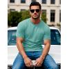 imageMAGCOMSEN Mens Pocket T Shirts Short Sleeve Cotton Moisture Wicking Plain Tshirts Casual Lightweight Summer Basic TeesGrey Greencotton