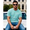 imageMAGCOMSEN Mens Pocket T Shirts Short Sleeve Cotton Moisture Wicking Plain Tshirts Casual Lightweight Summer Basic TeesLake Bluecotton