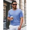 imageMAGCOMSEN Mens Pocket T Shirts Short Sleeve Cotton Moisture Wicking Plain Tshirts Casual Lightweight Summer Basic TeesLight Bluecotton Blend