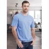 imageMAGCOMSEN Mens Pocket T Shirts Short Sleeve Cotton Moisture Wicking Plain Tshirts Casual Lightweight Summer Basic TeesLight Bluecotton Blend