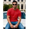 imageMAGCOMSEN Mens Pocket T Shirts Short Sleeve Cotton Moisture Wicking Plain Tshirts Casual Lightweight Summer Basic TeesRedcotton