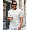 imageMAGCOMSEN Mens Pocket T Shirts Short Sleeve Cotton Moisture Wicking Plain Tshirts Casual Lightweight Summer Basic TeesWhitecotton