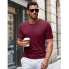 imageMAGCOMSEN Mens Pocket T Shirts Short Sleeve Cotton Moisture Wicking Plain Tshirts Casual Lightweight Summer Basic TeesWine Redcotton
