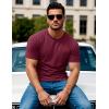 imageMAGCOMSEN Mens Pocket T Shirts Short Sleeve Cotton Moisture Wicking Plain Tshirts Casual Lightweight Summer Basic TeesWine Redcotton