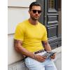 imageMAGCOMSEN Mens Pocket T Shirts Short Sleeve Cotton Moisture Wicking Plain Tshirts Casual Lightweight Summer Basic TeesYellowcotton