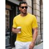 imageMAGCOMSEN Mens Pocket T Shirts Short Sleeve Cotton Moisture Wicking Plain Tshirts Casual Lightweight Summer Basic TeesYellowcotton