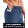 imageMAGCOMSEN Mens Running Shorts 5quot Quick Dry Lightweight Hiking Shorts with Pockets for Workout Athletic Gym06blue Grey