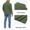 imageMAGCOMSEN Mens Shirts 14 Zip Fleece Pullover MidWeight Long Sleeve Sweatshirts Athletic ShirtsArmy Green