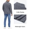 imageMAGCOMSEN Mens Shirts 14 Zip Fleece Pullover MidWeight Long Sleeve Sweatshirts Athletic ShirtsDark Grey