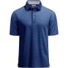 imageMAGCOMSEN Mens Short Sleeve Polo Golf Shirts 3Button Moisture Wicking Athletic TShirts Casual Collared ShirtDark Blue